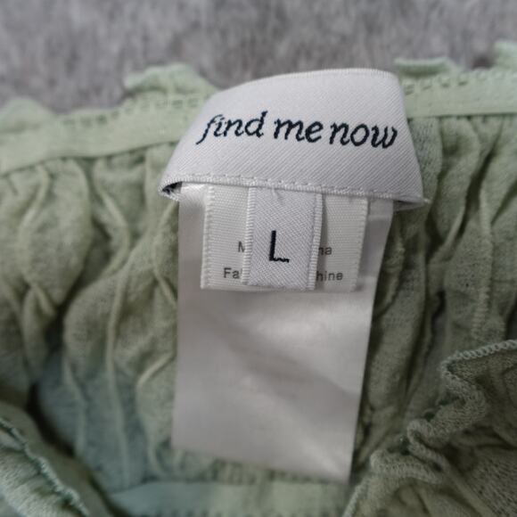 Find Me Now Bralette Womens Large Ruffle Green Romantic Adjustable Straps - Picture 2 of 6